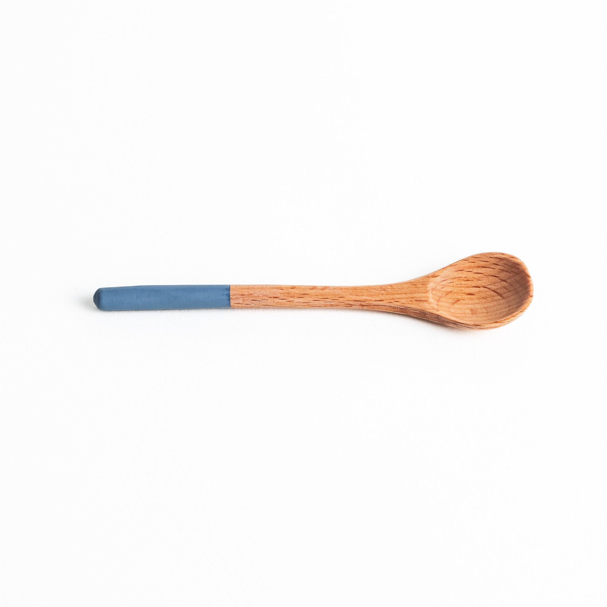 Minimalist Pastel-Tipped Wooden Tea Spoon