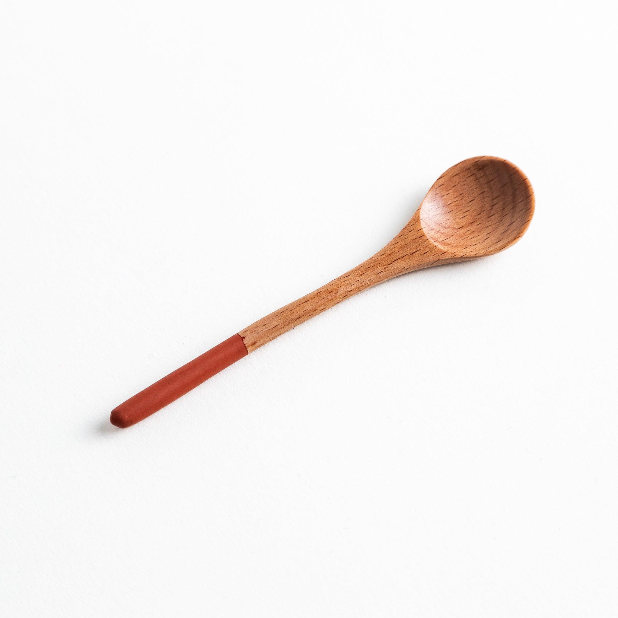 Minimalist Pastel-Tipped Wooden Tea Spoon