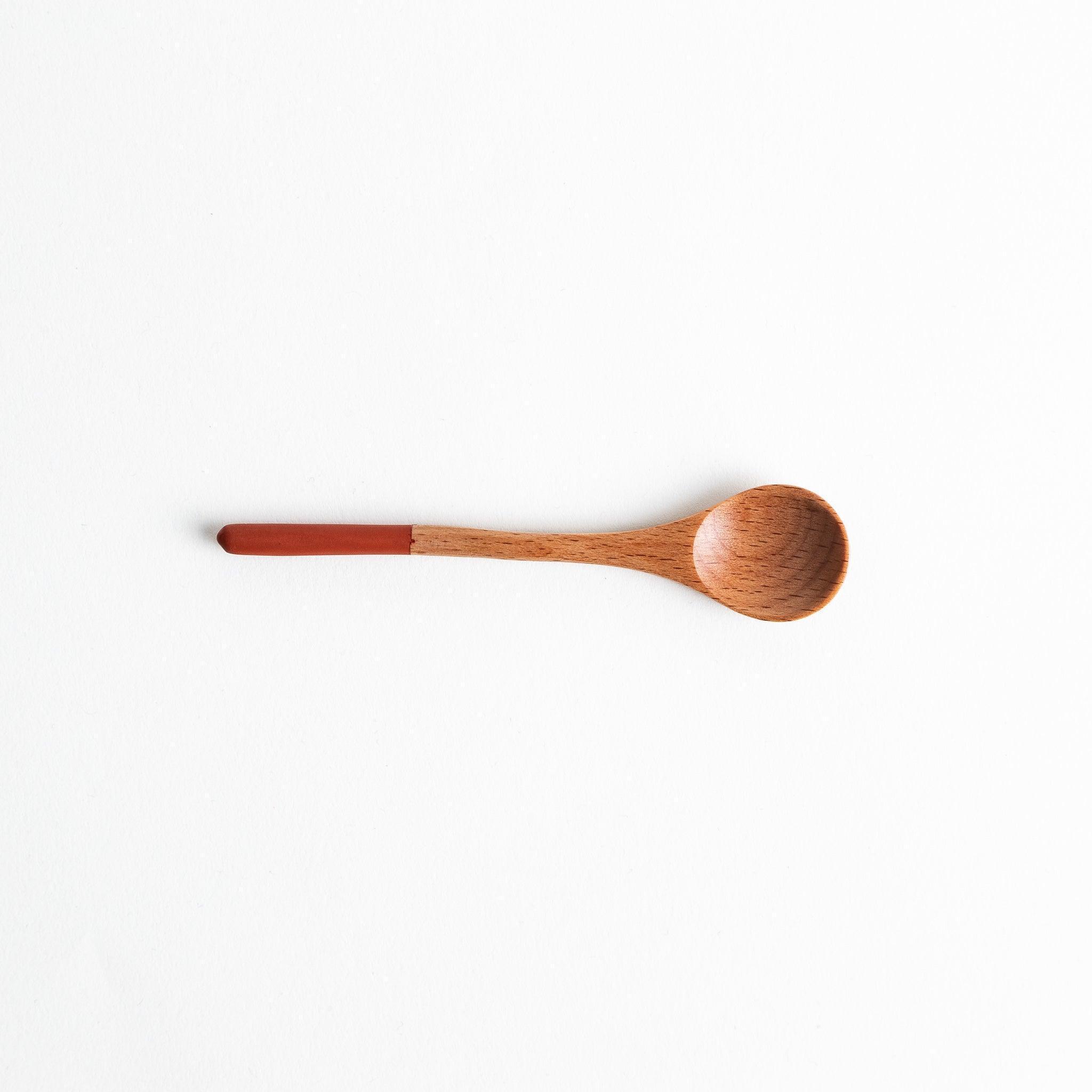 Minimalist Pastel-Tipped Wooden Tea Spoon