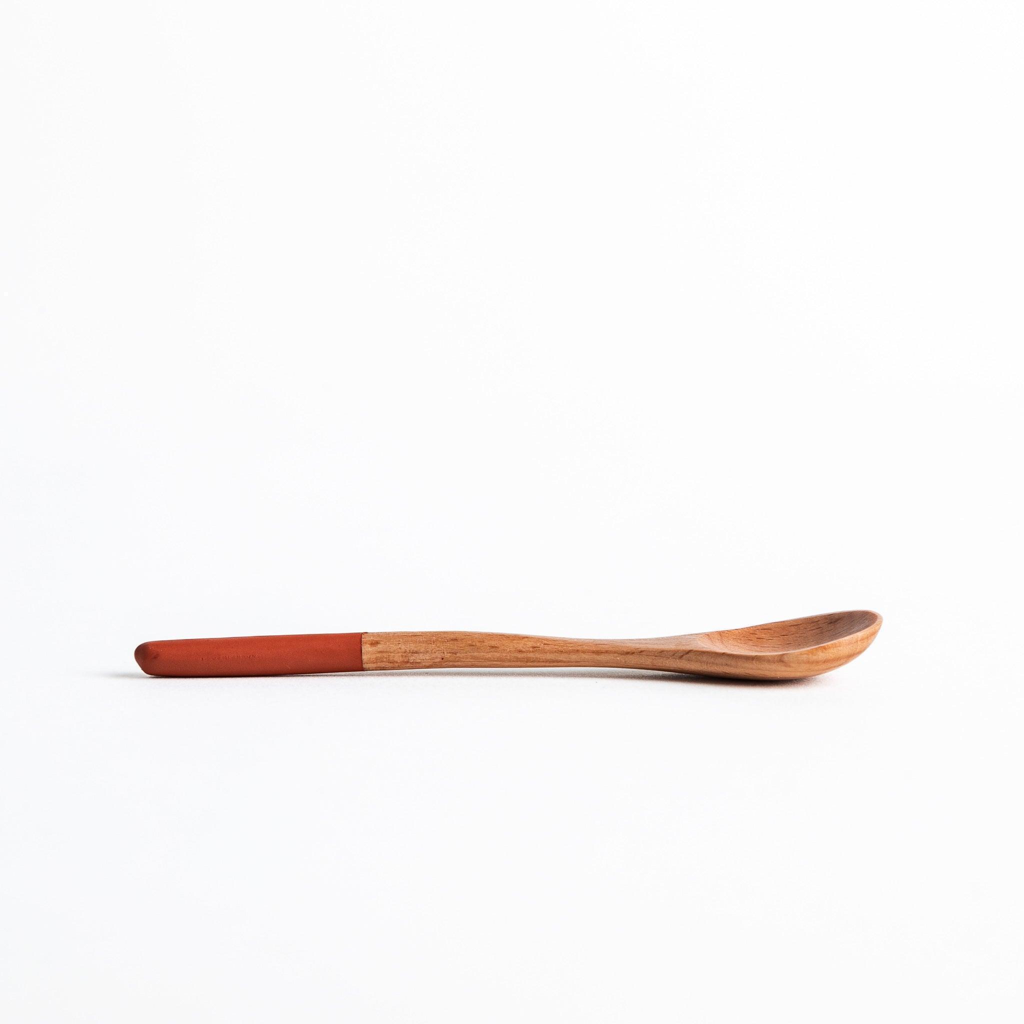 Minimalist Pastel-Tipped Wooden Tea Spoon