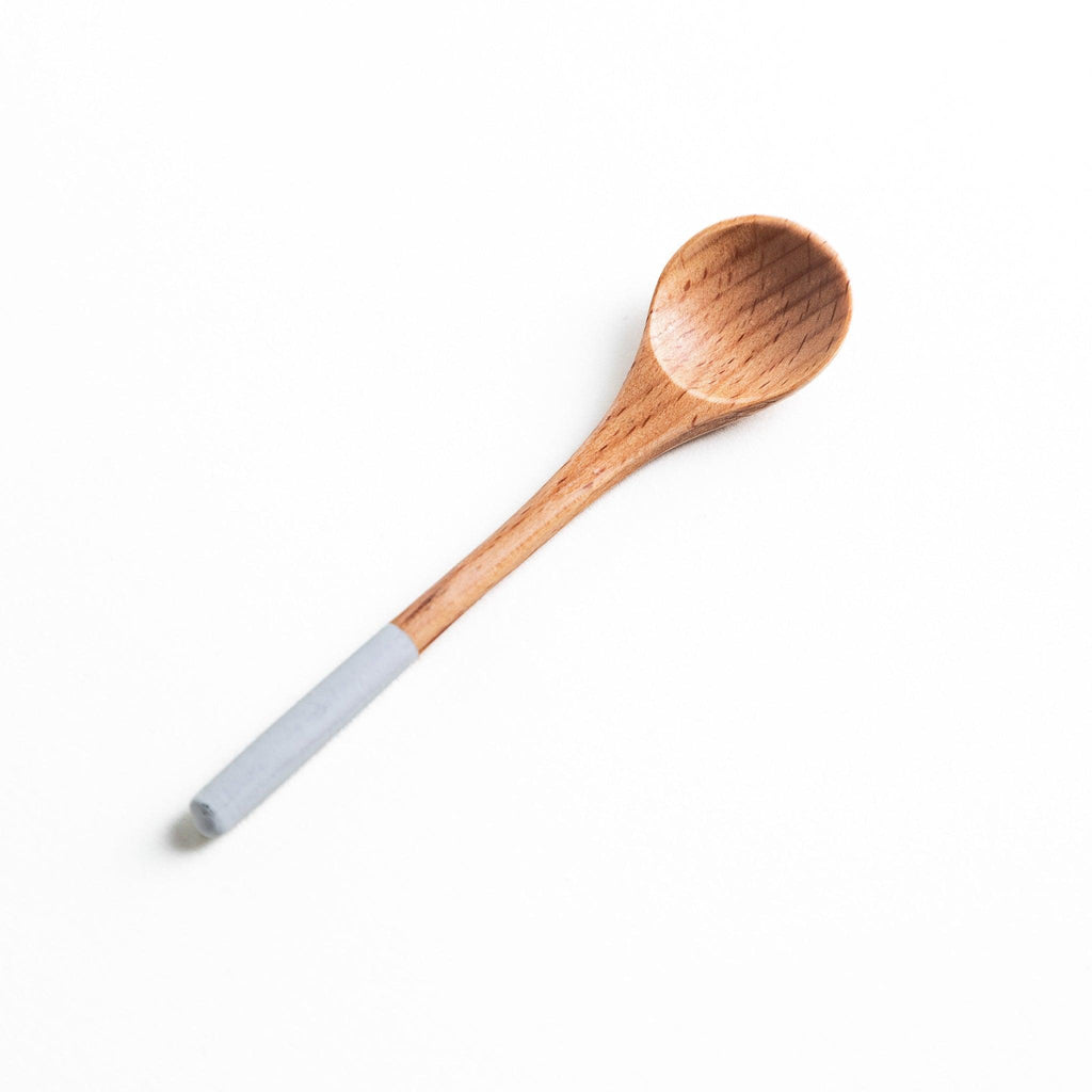 Minimalist Pastel-Tipped Wooden Tea Spoon