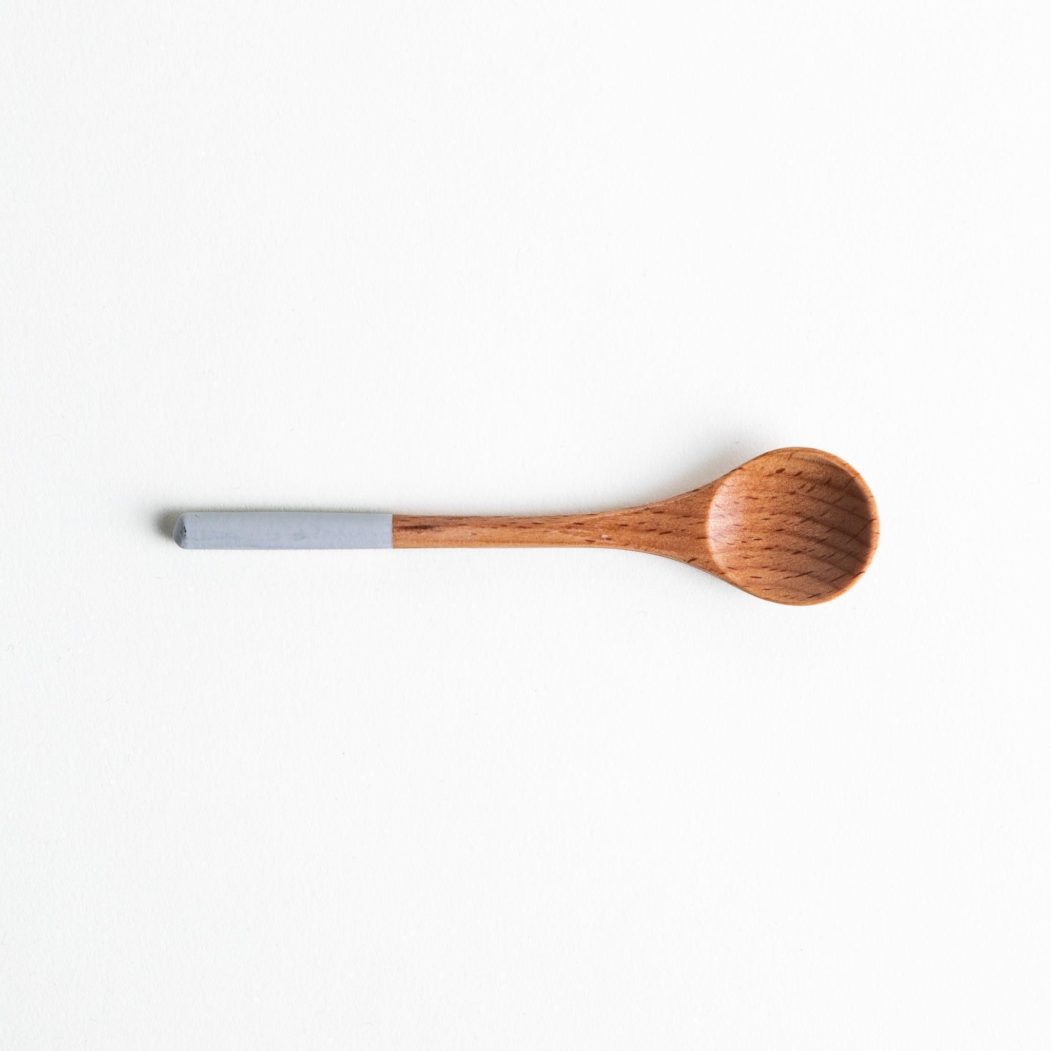 Minimalist Pastel-Tipped Wooden Tea Spoon